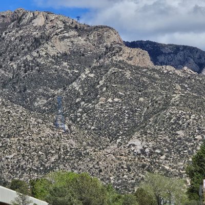 Rocky mountain landscape with cloudy sky
